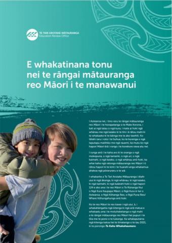 E whakatinana tonu nei te rāngai mātauranga reo Māori i te manawanui cover