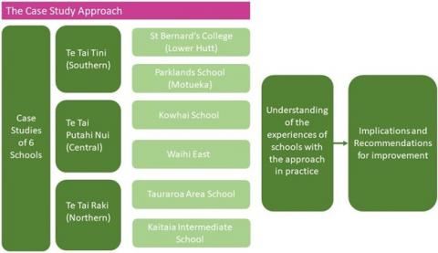 A flow diagram titled "The Case Study Approach"