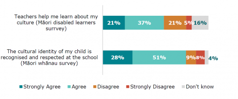 Figure 61 How well schools support the cultural identity of Māori disabled learners: Disabled learners and whānau survey