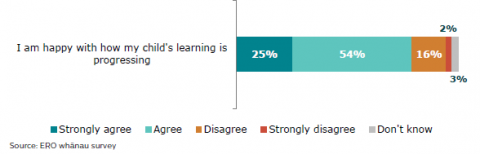 Figure 62: Parent/whānau satisfaction with their child’s progress