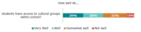 Figure 53: How well schools provide opportunities for learners (Year 4 – 13) from ethnic communities to access cultural groups