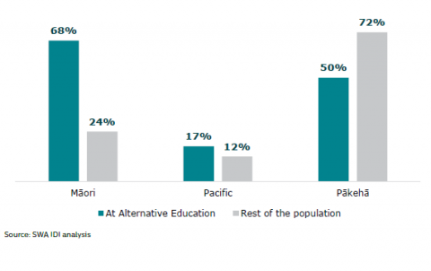 Figure 1: Ethnicity: Alternative Education participants and the rest of the population